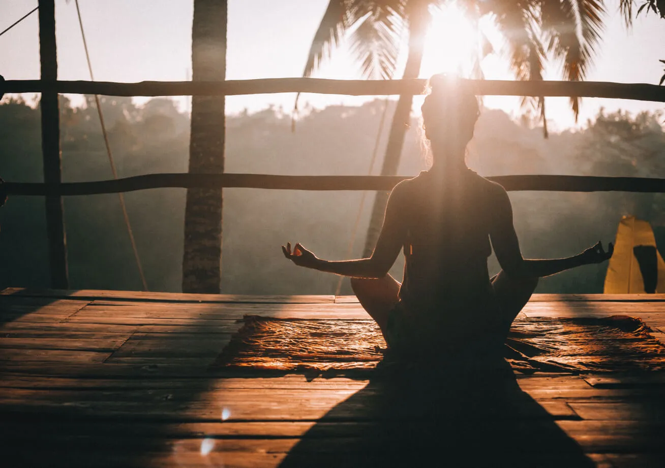 woman meditating