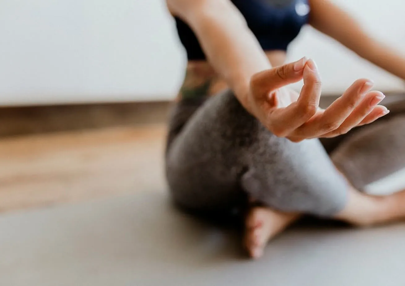 woman meditating